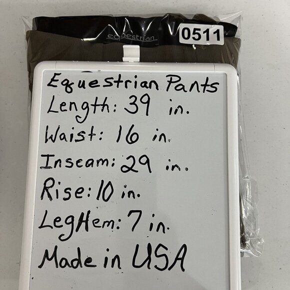 Equestrian Womens L Tan Compression Pull-On Riding Breeches Tactel Lycra Pants - Picture 8 of 11